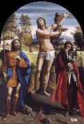 Giovanni Battista Ortolano Saint Sebastian with Saints Roch and Demetrius France oil painting artist